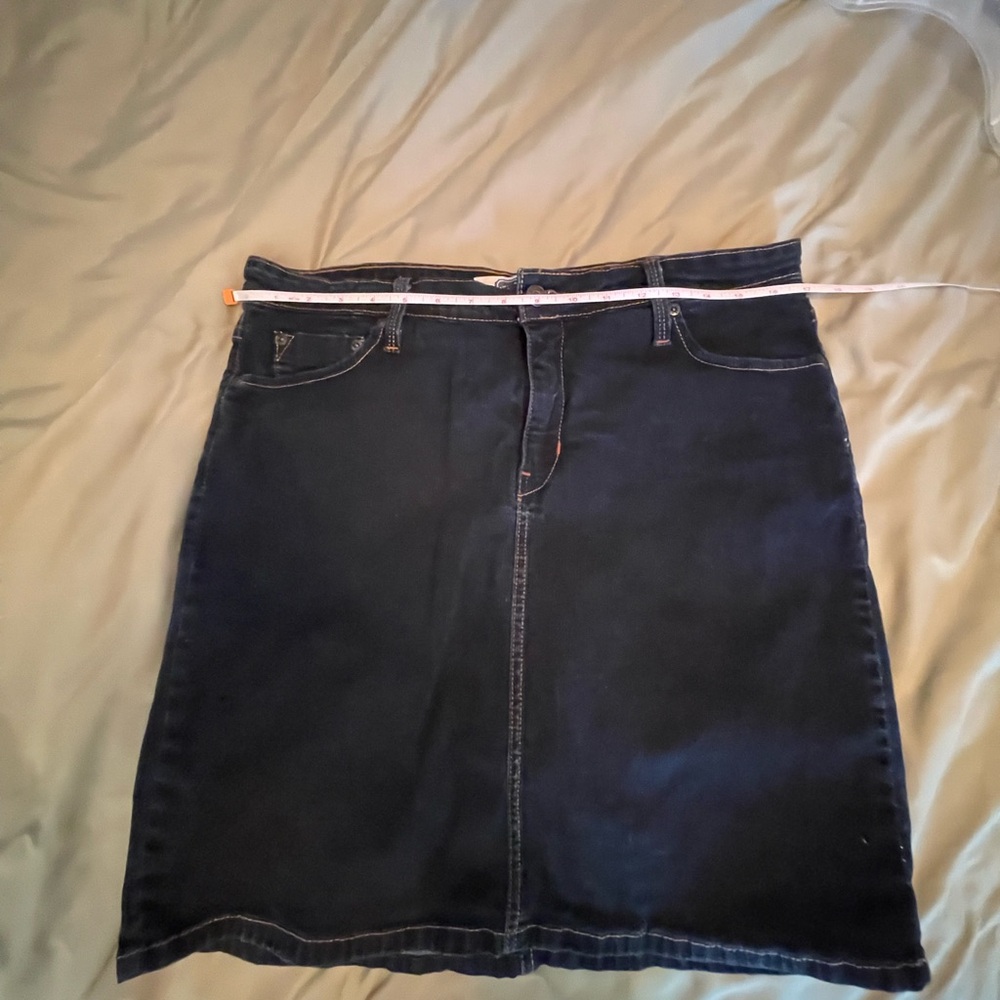 Levi's Blue Pencil Skirt Knee-length Casual, shorts underneath size 16